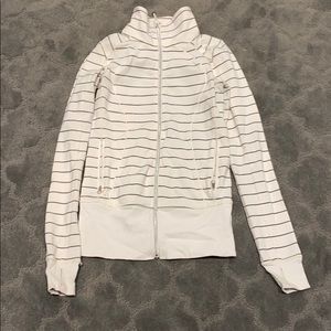 Lululemon ivory and grey stripe jacket